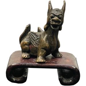 Photo of Old/Antique Chinese Palace Bronze Foo Dog Figurine