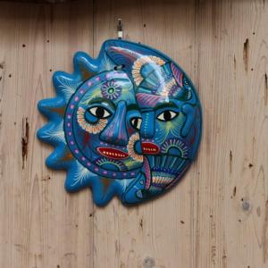Photo of Hand Painted Clay Pottery - Moon & Sun