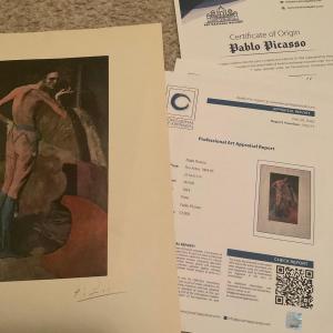 Photo of Appraised $3900 Value Picasso Hand Signed Lithograph
