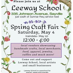 Photo of Craft and Vendor Fair Saturday May 4th 12 PM - 4 PM (Rain Date 5/11)