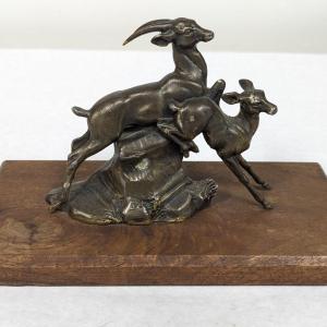 Photo of A.. F. Lauder Leaping Gazelle Bronze Statue