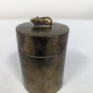 Photo of Metal Canister with Mouse Finial