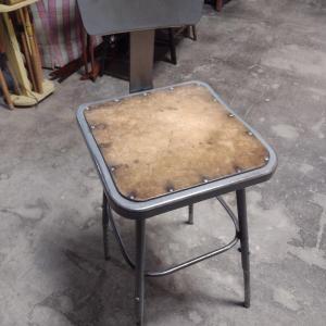 Photo of Metal Industrial Stool with Back