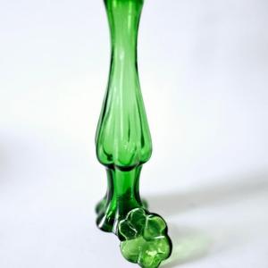 Photo of Avon Mid Century Green Glass Perfume Bottle /Decanter