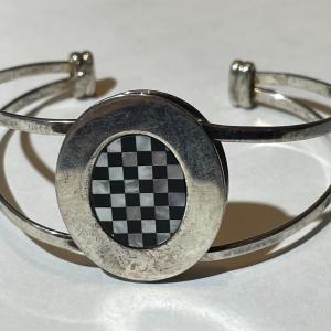 Photo of Vintage Sterling Silver Standard 7" Cuff Bracelet Preowned from an Estate as Pic