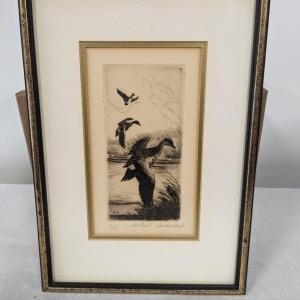 Photo of Framed Etching Signed & Numbered 11" x 16"