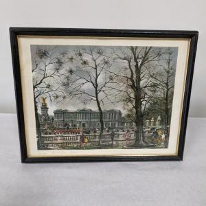 Photo of Framed London Buckingham Palace Painting 17" x 13"