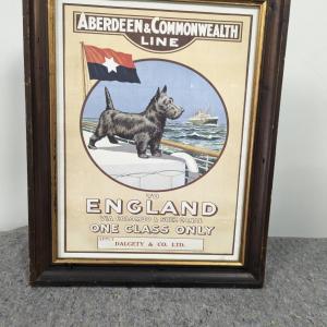 Photo of Vintage Travel Advertising Poster for Aberdeen & Commonwealth Line to England Fr