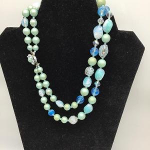 Photo of Beautiful blue glass japan necklace