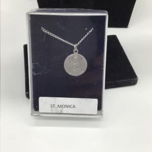 Photo of St Monica medal necklace