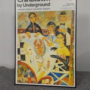 Photo of 'Chinatown by Underground' Commissioned Art Print Poster by John Bellany for The