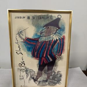 Photo of Ben Shahn Exhibition Poster Jester on Horse Shorewood Press NYC