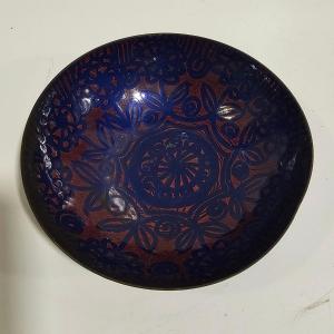 Photo of Small Bright Blue Enamel Bowl