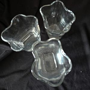 Photo of Set Of Three Shaped Candle Holders Clear