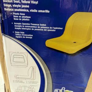 Photo of A&I Universal Vinyl Bucket Seat for Lawn Tractor — Yellow, Model #LGT100YL Cho