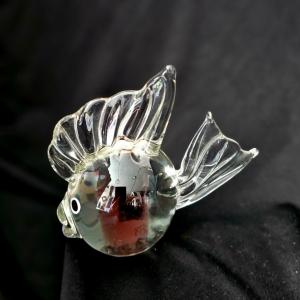 Photo of Hand Blown Vintage Glass Fish Clear