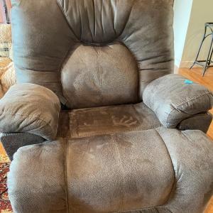 Photo of Faux Leather Recliner with Heat and Massage Options