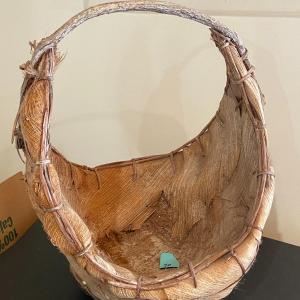 Photo of OLD Handcrafted Natural Fiber and Wood Basket