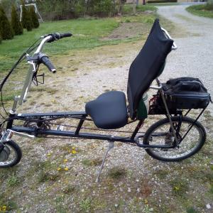 Photo of EZ-1 SC Lite recumbent bike with motor & charger