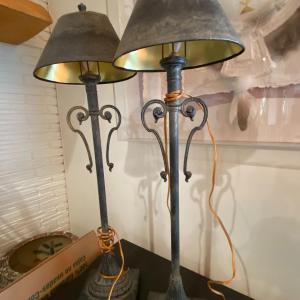Photo of Vintage Pair of Pencil Lamps