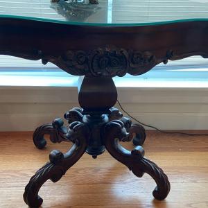 Photo of Antique Carved Walnut Table