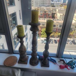 Photo of SET OF 3 CANDLE HOLDERS