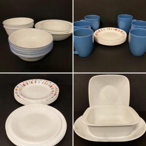 Photo of LOT 110: Large Collection of Corelle Dinnerware - Vitrelle, Stoneware and More