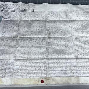 Photo of Antique Letter On Actual Calf Skin Dated 1713 from William Harper to CHRISTOPHER