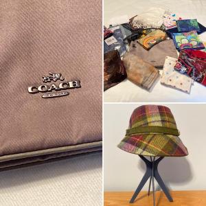 Photo of LOT 121: Coach Handbag, Scarves, Mucros Weavers Hat and Hat Stand