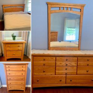 Photo of LOT:169: (55) Complete Bedroom Suite of Furniture Includes Dresser with Mirror, 