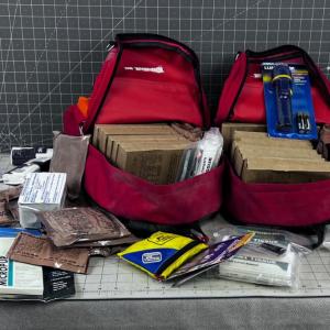 Photo of  2 Back Pack EMERGENCY Rations and Gear