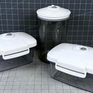 Photo of 3 Food Saver Vacuum Containers 