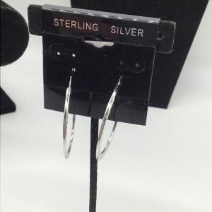 Photo of 925 sterling silver hoop earrings