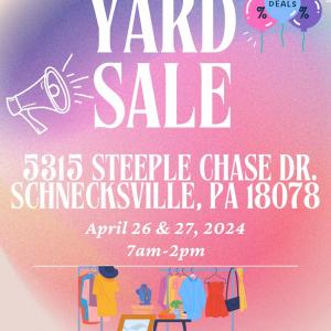 Photo of Multi-Family Yard Sale- Schnecksville- Friday 4/26 & Saturday 4/27