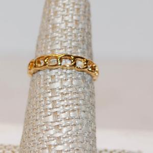 Photo of Size 7 Gold Tone Infinity-Style Chain Link Band (1.4g)