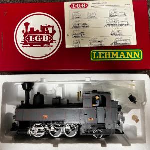 Photo of LGB 2070D G Steirmarkische Landesbahn 0-6-2 Gray Steam Locomotive w/Smoke #6824