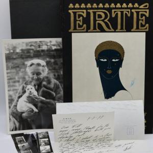 Photo of Signed ERTE Fashion Sketch Book - text by Roland Barthes