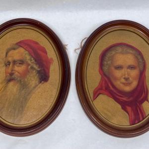 Photo of Vintage Photos Mr. and Mrs. Clause? oval frames