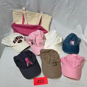 Photo of Lot of cancer surviver hats