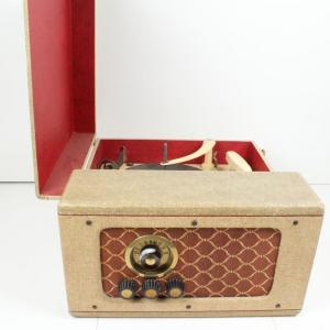 Photo of Vintage Clinton Suitcase Record Player and Radio