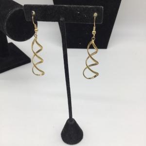 Photo of Gold toned spiral earrings