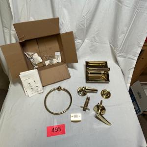 Photo of Box of brass fixtures