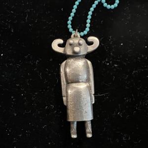Photo of Hopi Dancer Signed necklace - no silver mark