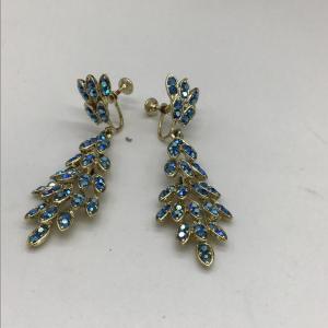 Photo of Blue dangle fashion clip on earrings