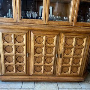 Photo of Vintage Buffet Liquor Cabinet Drexel Heritage Simpatico Fruitwood MCM Mid Centur