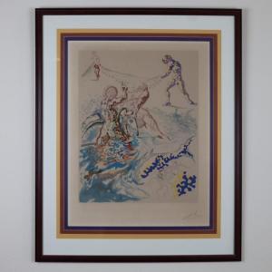 Photo of Salvador Dali "Let Them Have Dominion.." Lithograph on Arches Paper