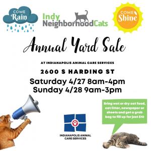 Photo of Indy Neighborhood Cats MEGA Yard Sale at Indianapolis Animal Care Services