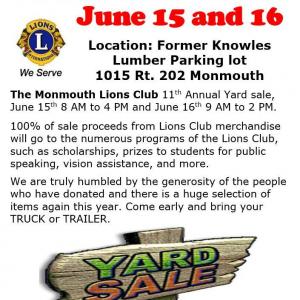 Photo of Monmouth Lions 11th Annual Yard Sale