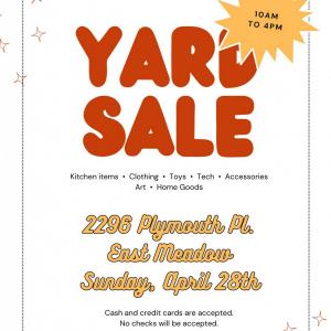 Photo of Yard / Moving Sale this Sunday 4/28 10-4