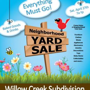 Photo of Willow Creek Subdivision Neighborhood Yard Sale